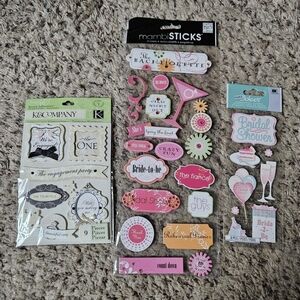 Bridal Shower and Engagement Party Scrapbook Stickers | Jolees